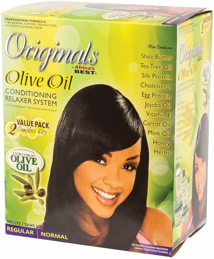 Africa's Best Relaxer Kit Twin Pack Reg. (Yellow Pack) By Malik Beauty